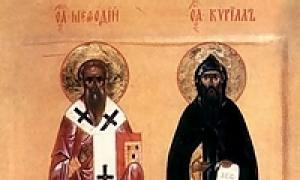 Равноапостольные Мефо́дий Моравский, архиепископ, Кирилл (Константин) Философ