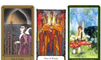 Interpretation of the Nine of Wands tarot card